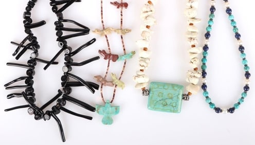 STERLING SILVER SOUTHWEST STYLE LADIES NECKLACES-4