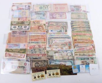 ASSORTED VINTAGE FOREIGN CURRENCY LOT