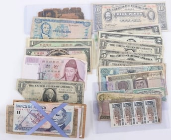 ASSORTED COLLECTIBLE U.S. & FOREIGN CURRENCY LOT