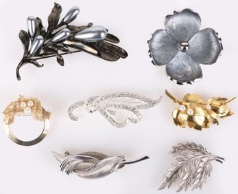 DESIGNER LADIES BROOCHES LOT OF 7