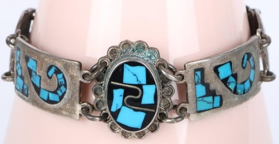 MEXICAN STERLING TURQUOISE SOUTHWEST NECKLACE