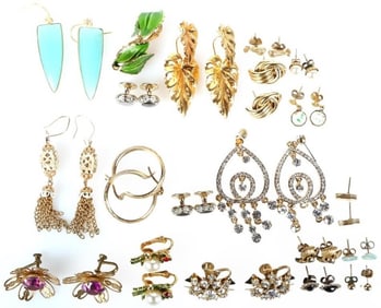 LADIES EARRINGS AND MENS CUFFLINKS LOT
