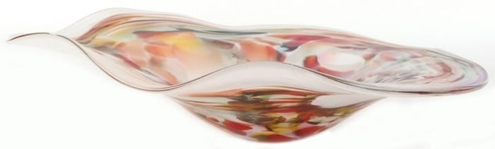 ITALIAN MURANO ART GLASS RAINBOW PLATE