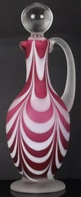 VINTAGE NAILSEA PINK SATIN DRAPED CRUET BOTTLE