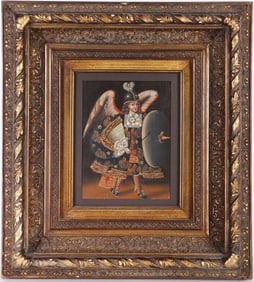 FRAMED ARCHANGEL MICHAEL ORIGINAL OIL ON CANVAS