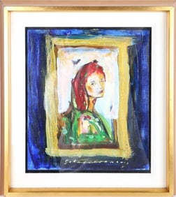 L. SCHNEIDERMAN ORIGINAL MIXED MEDIA PAINTING