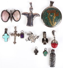 MEXICO STERLING & STERLING SILVER LADIES PENDANTS
