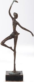 VINTAGE BRONZE BALLERINA BRUTALIST SCULPTURE