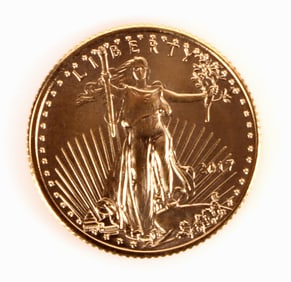 GOLD EAGLE COIN 1/10 OZ FINE GOLD 2017