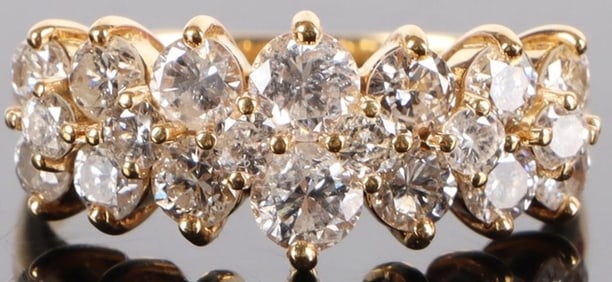 1CTW NATURAL STACKED DIAMOND BAND IN 18K