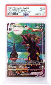 2021 POKEMON SWSH FA/UMBREON VMAX #215 PSA 9 MINT