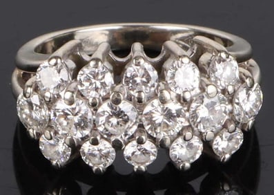 2.0CTW DIAMOND 14K WHITE GOLD LADIES RING
