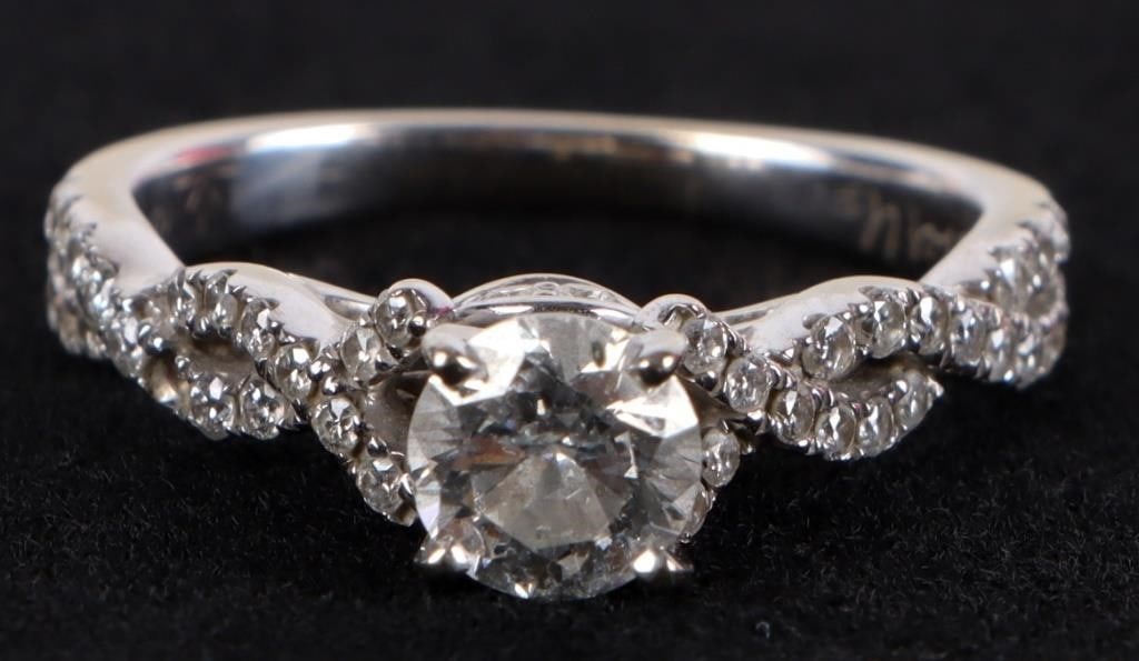 14K WHITE GOLD NATURAL DIAMOND LADIES RING (1 of 3)