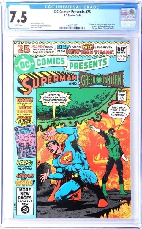 DC COMIC PRESENTS #26 1ST TEEN TITANS CGC 7.5 (1 of 4)