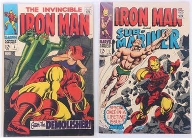 IRON MAN #2 & IRON MAN & SUB-MARINER #1 COMICS