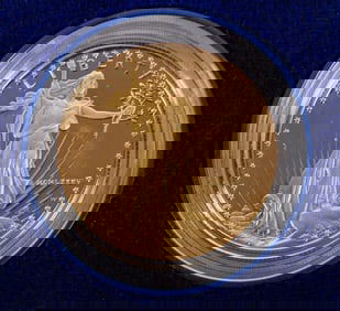 1986 W PROOF 1OZT FINE GOLD AMERICAN EAGLE BULLION