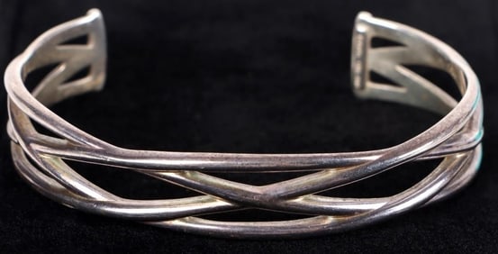 TIFFANY & CO. STERLING SILVER 'X' BRACELET