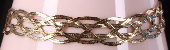 18K YELLOW GOLD INTRICATE LADIES CHAIN BRACELET