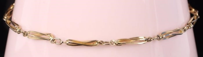 ELABORATE 14K YELLOW GOLD LADIES CHAIN BRACELET