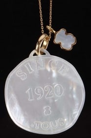 TOURS DESIGNER MOP 18K GOLD MAKE-A-WSH NECKLACE
