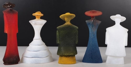 KOSTA BODA KJELL ENGMAN ART GLASS FIGURES - (5)