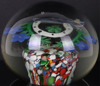 MURANO ART GLASS HNAD-BLOWN PAPERWEIGHT