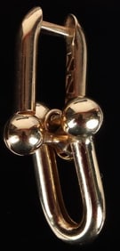 18K TIFFANY SINGLE EARRING JOINED U-SHAPED LOOPS