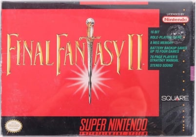 FINAL FANTASY II SNES (FF IV) COMPLETE IN BOX