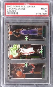 2003 TOPPS ROOKIE MATRIX PSA 9 WADE,BOSH,JAMES