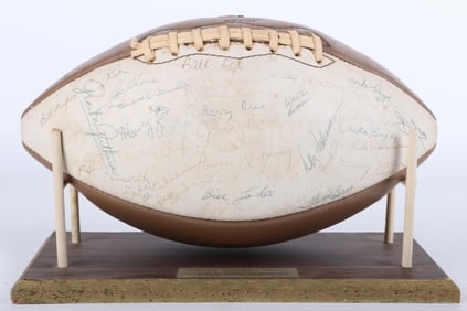 1968 FSU FRISCH'S TEAM SIGNED FOOTBALL AWARD