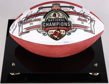 SIGNED J. WINSTON & J. FISHER 2013 FSU NC FOOTBALL