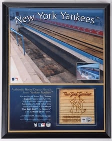 AUTHENTIC HOME DUGOUT BENCH YANKEE STADIUM