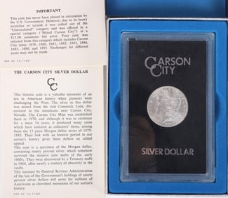 1884 CC MORGAN DOLLAR RICHARD NIXON GSA SERIES
