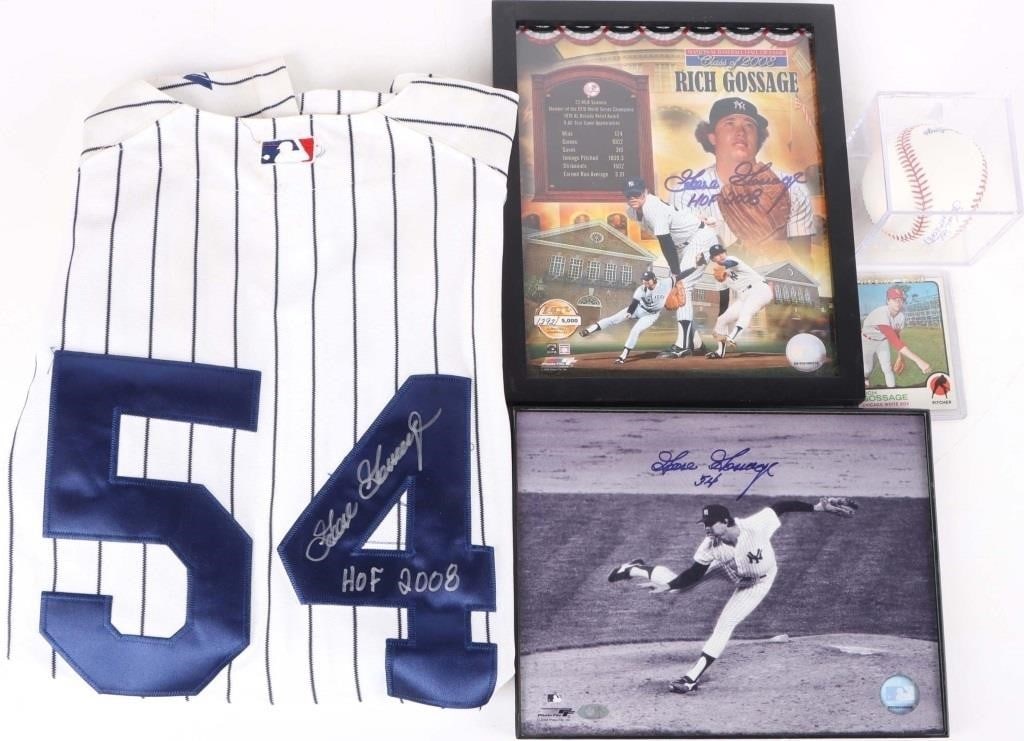 LOT OF RICH ' GOOSE' GOSSAGE SIGNED MEMORABILIA (1 of 10)