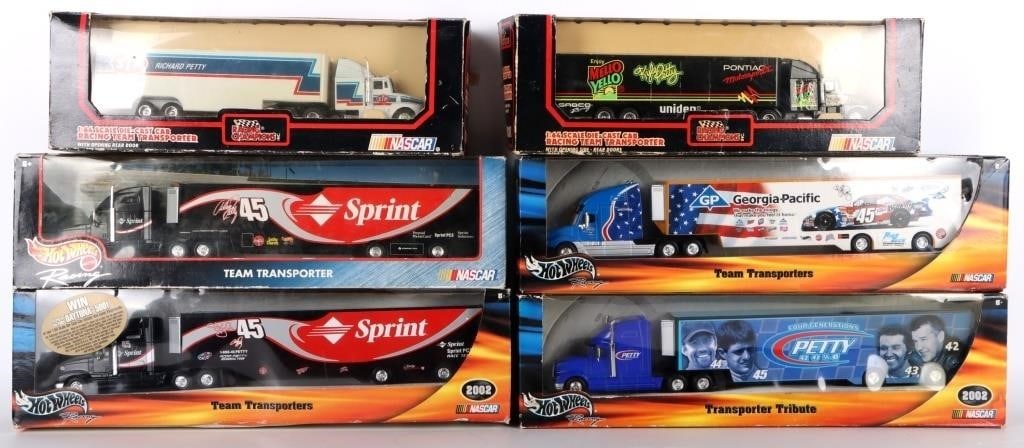 ASSORTED TEAM TRANSPORTER DIE CAST SEMIS (6) (1 of 4)