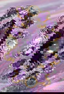 ~ 3.5CT NATURAL MARQUISE CUT AMETHYST RING: ~3.5CT natural marquise cut amethyst & topaz ladies cocktail ring set in sterling silver. The center stone is surrounded by round cut amethyst and topaz giving an elegant look.Stone Type: