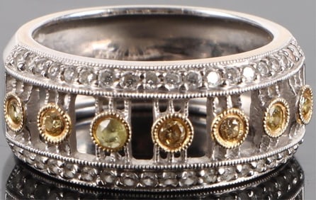 YELLOW CANARY DIAMOND 18K WHITE GOLD RING