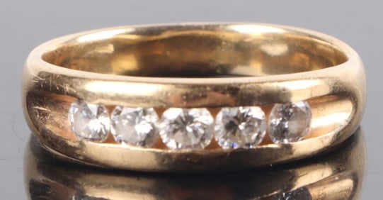 1.0CTW DIAMOND 14K YELLOW GOLD MEN'S RING