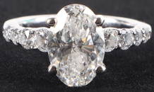 IMPRESSIVE 3.2CTW DIAMOND RING 14K WHITE GOLD