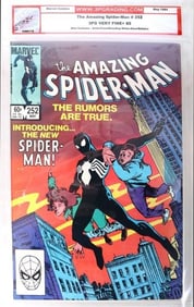 AMAZING SPIDER-MAN #252 3PG VF+ 85 BLACK COSTUME