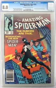 AMAZING SPIDER MAN #252 BLACK COSTUME 1ST APP CGC8