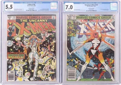 X-MEN #130 & 164 CGC GRADED -1ST DAZZLER & DANVERS