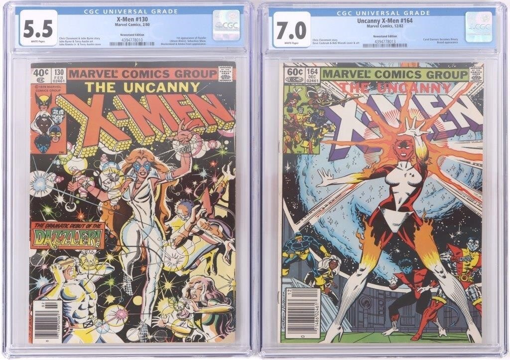 X-MEN #130 & 164 CGC GRADED -1ST DAZZLER & DANVERS (1 of 2)