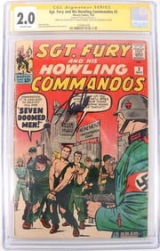 SGT FURY #2 SIGNED BY STAN LEE CGC 2.0