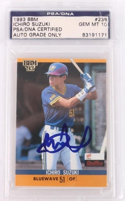 1993 BBM ICHIRO SUZUKI #239 PSA 10 AUTOGRAPH CARD (1 of 2)