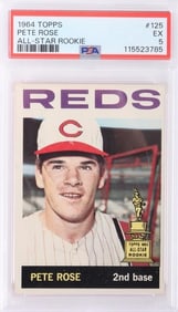 1964 TOPPS PETE ROSE ALL-STAR ROOKIE #125 PSA 5
