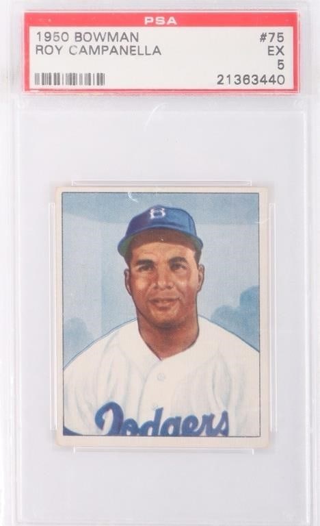 1950 BOWMAN ROY CAMPANELLA #75 BASEBALL PSA 5 (1 of 3)