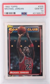 1992 TOPPS MICHAEL JORDAN #205 CARD PSA 10