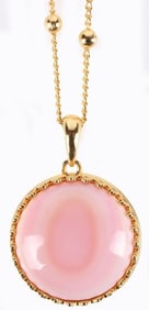 RARE 16.0MM GENUINE PINK CONCH PEARL NECKLACE