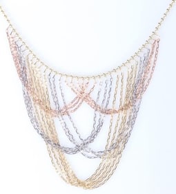FINELY CRAFTED 14K YELLOW GOLD LADIES NECKLACE